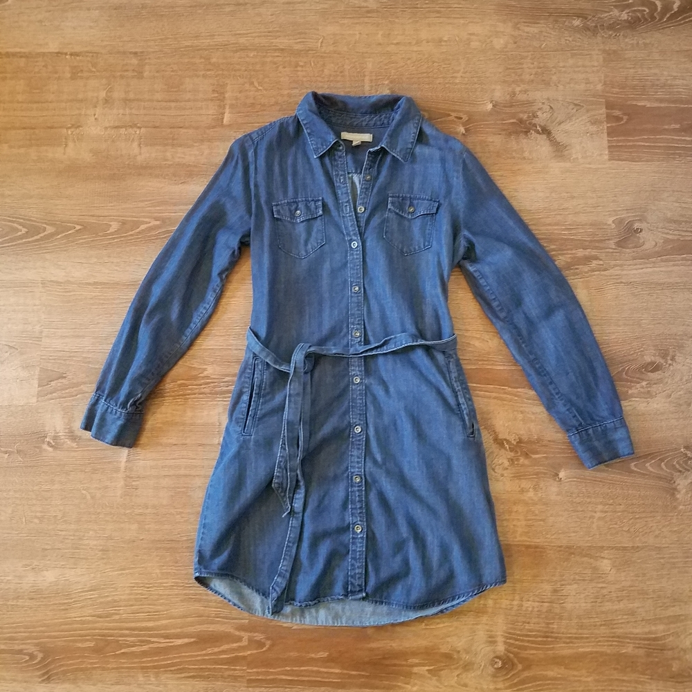 Banana Republic Denim/Chambray Shirt Dress, Sz 6